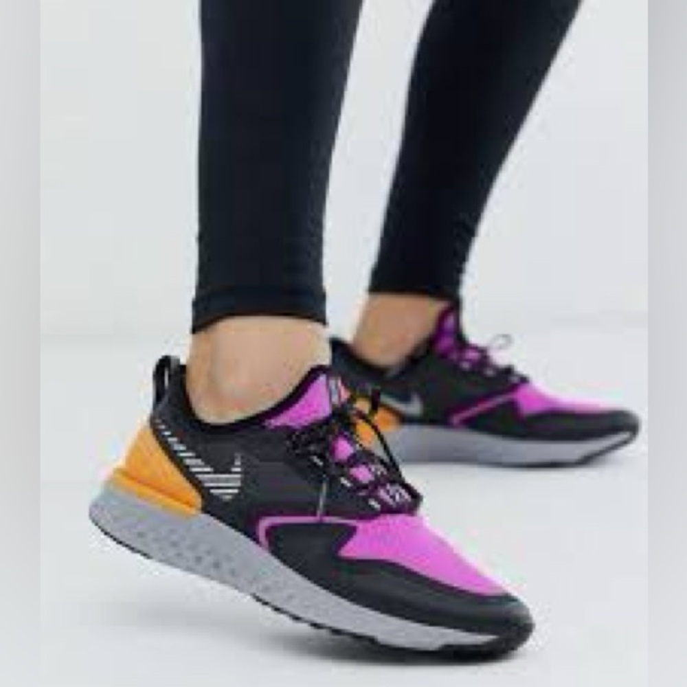 Nike Athletic Shoes - Black, Pink, and Orange Accents